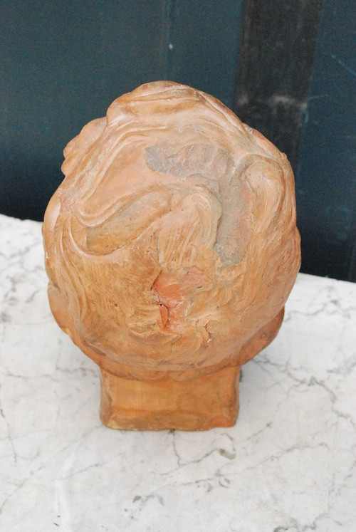 Child's Head In Terracotta Flanders Eighteenth Century