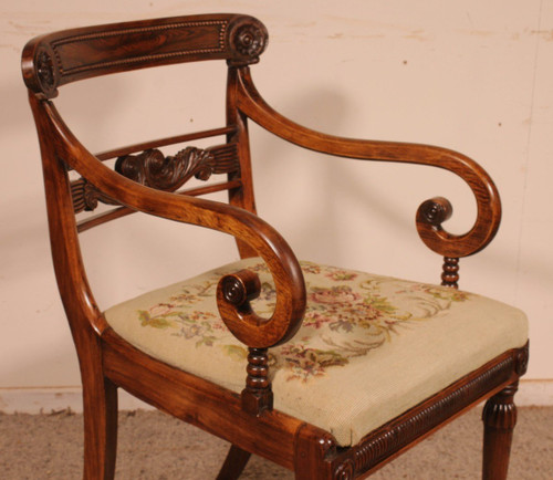 Office Armchair In Rosewood Regency Period Circa 1810