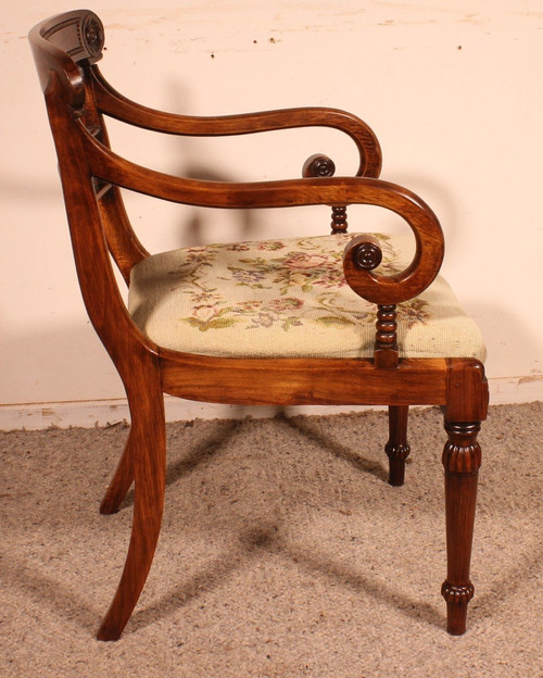 Office Armchair In Rosewood Regency Period Circa 1810