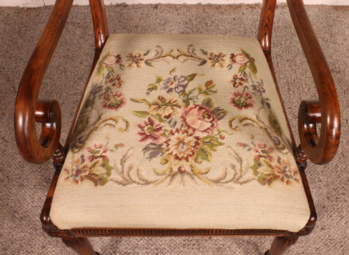 Office Armchair In Rosewood Regency Period Circa 1810