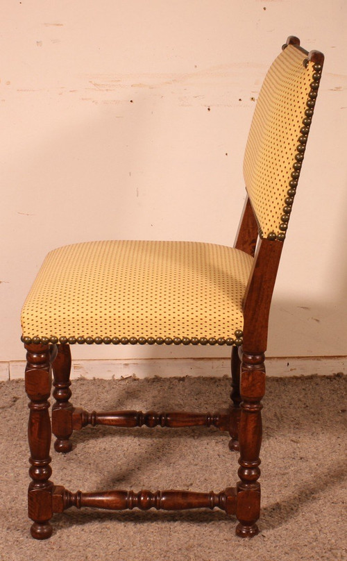 2 Louis XIII Style Walnut Chairs