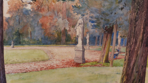 René BRIDEN, Veduta animata del parco di Saint-Cloud