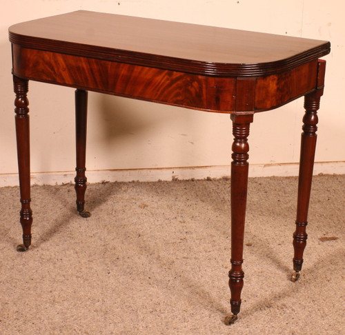 19th Century Console Or Game Table In Mahogany