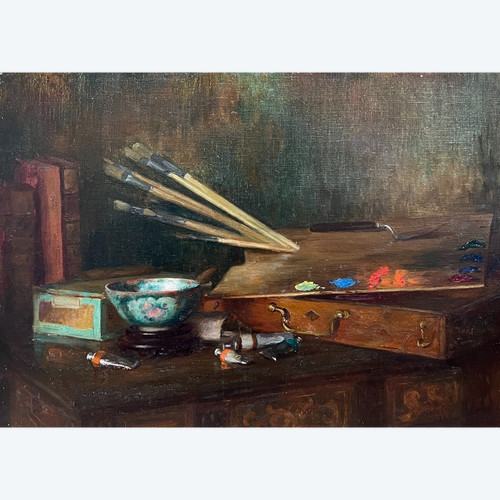 Marthe Moisset (1871 - 1945) - The Artist's Palette And Brushes, 1906