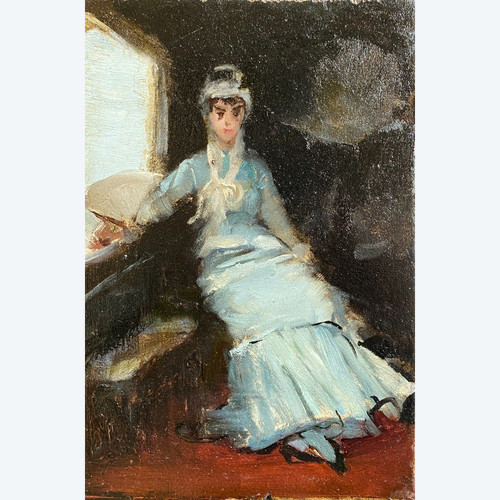 Scuola impressionista del 1880 circa, presunto ritratto di Berthe Morisot