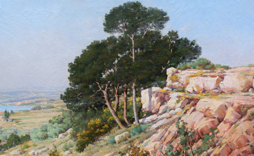 Édouard CAILLOL, Landscape by the sea in the vicinity of Marseille (large format)