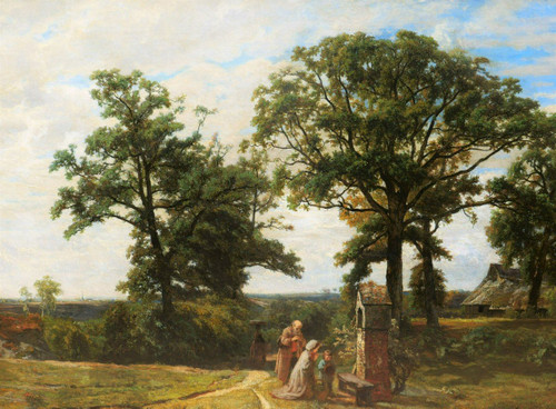 Théodore FOURMOIS and Eugène François de BLOCK, Family in the countryside (The Holy Family) LARGE FORMAT