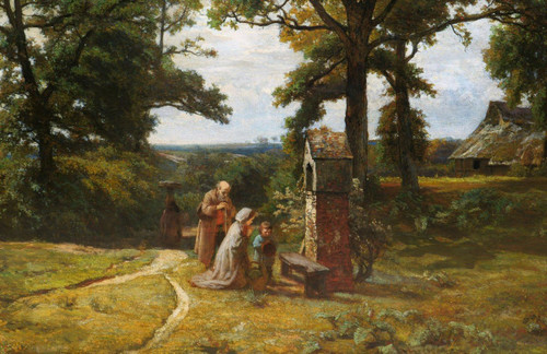 Théodore FOURMOIS and Eugène François de BLOCK, Family in the countryside (The Holy Family) LARGE FORMAT