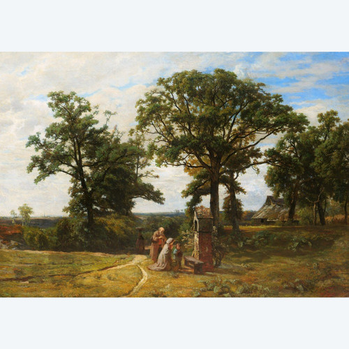 Théodore FOURMOIS and Eugène François de BLOCK, Family in the countryside (The Holy Family) LARGE FORMAT