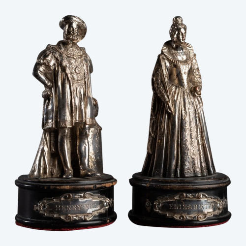 Sculture in bronzo argentato, XIX secolo