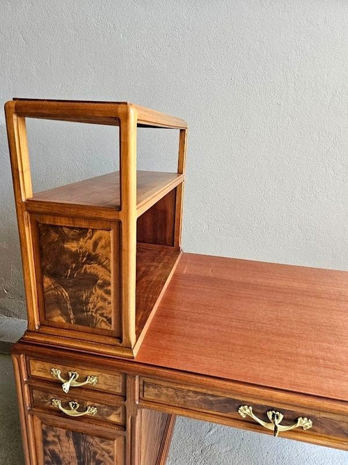 Louis Majorelle Art Nouveau Cardboard Desk "Aux Algues"