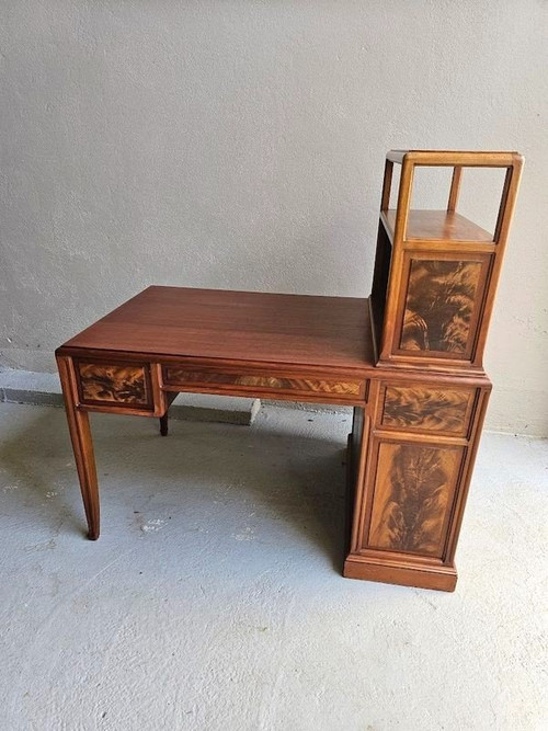 Louis Majorelle Art Nouveau Cardboard Desk "Aux Algues"