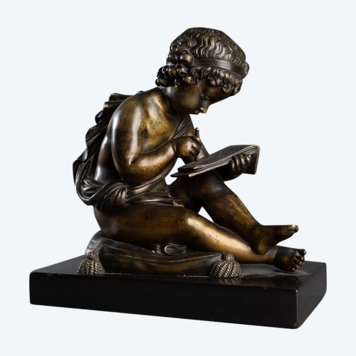 Bronze Figurant L’allégorie De La Géométrie, XIXe Siècle