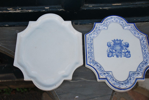 Pair Of Armored Earthenware Plates