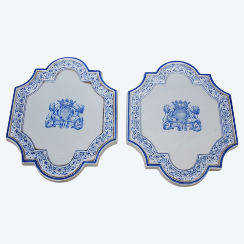 Pair Of Armored Earthenware Plates