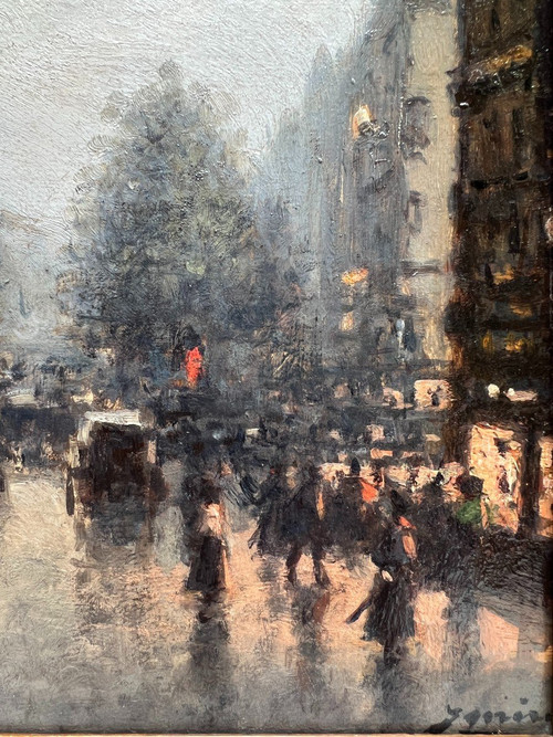 Joaquim Miro Argenter (1869-1914) - Paris, La Porte Saint Denis, Circa 1900