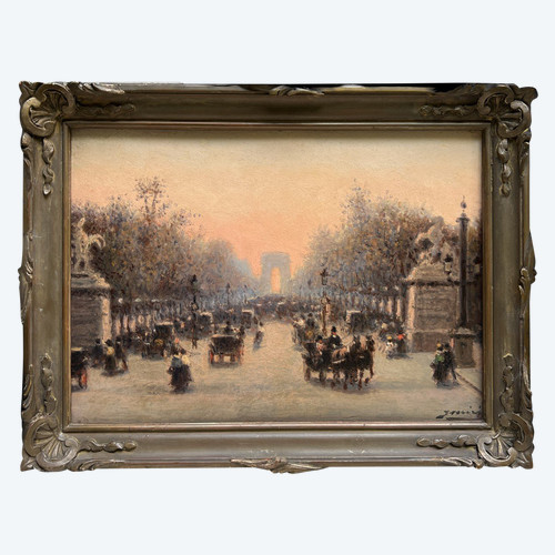 Joaquim Miro Argenter (1869-1914) - Parigi, Champs Elysées, 1900 circa