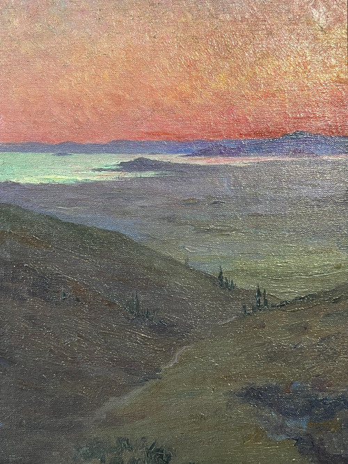 André Brouillet (1857-1914) - Atene, l'acropoli al tramonto, 1903