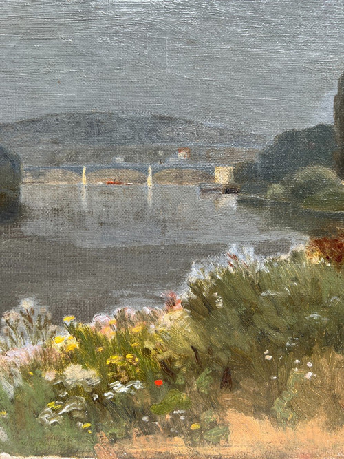 Armand Seguin (1869-1904) - River and animated landscape, 1899 - Pont Aven Bretagne