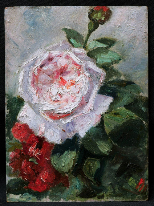 FRENCH Impressionist school, late 19th century, Study of a rose