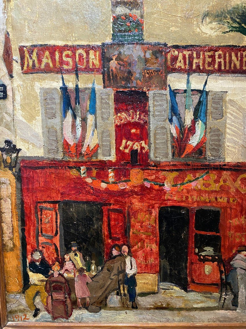 Anselmo Bucci (1887-1955) - Montmartre, Madre Caterina, Place Du Tertre, 1912