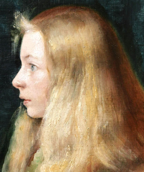 Augustine LOUVAT-BIBARD, Little blonde girl in profile