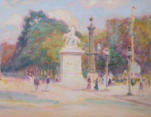 Pierre CHAPUIS, Animated view down the Avenue des Champs-Élysées