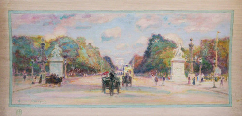 Pierre CHAPUIS, Animated view down the Avenue des Champs-Élysées