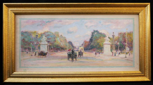 Pierre CHAPUIS, Animated view down the Avenue des Champs-Élysées