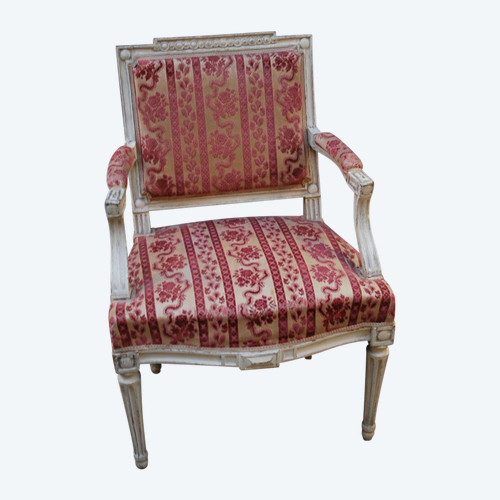 Louis XVI flat-back armchair, attributed to Pillot