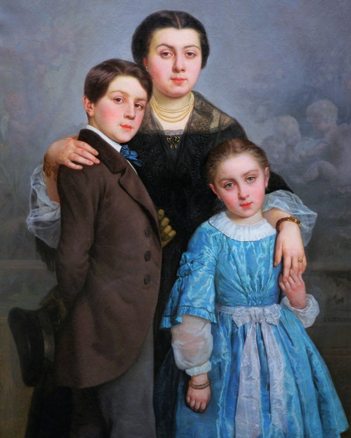 Louis Frédéric SCHÜTZENBERGER, Family portrait (VERY LARGE FORMAT)