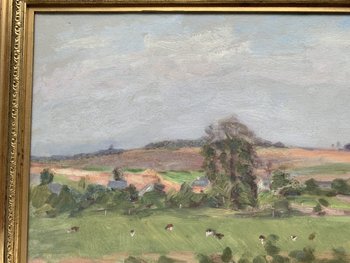 Lucien MIGNON (1865-1944) - Impressionistische Landschaft - Öl auf Leinwand signiert und datiert 1938