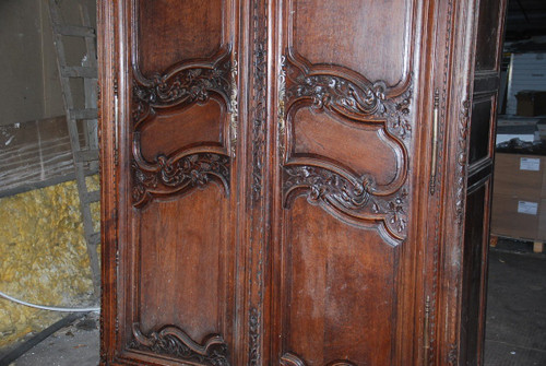 Important 18th Century Oak Chateau Wardrobe