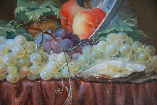 Still Life With Fruits And Oyster 19th Century