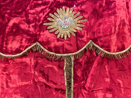 Conopée De Tabernacle In Red Velvet - XIXth Century