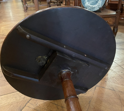 English Tripod Pedestal Table In Mahogany-19th Century