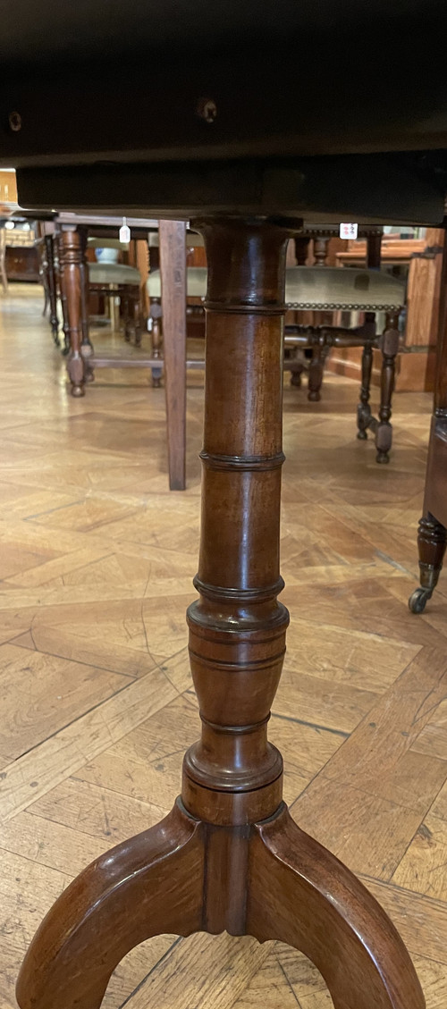 English Tripod Pedestal Table In Mahogany-19th Century