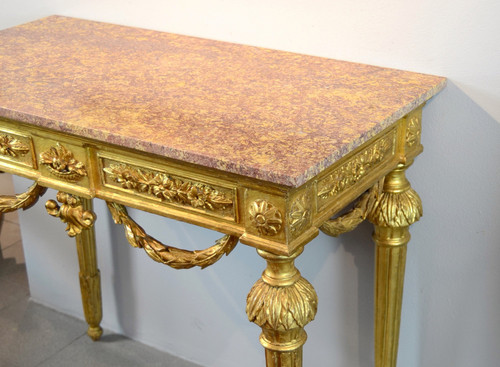 Louis XVI Console In Golden Wood, Genoa Around 1785