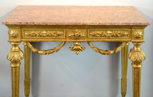 Louis XVI Console In Golden Wood, Genoa Around 1785