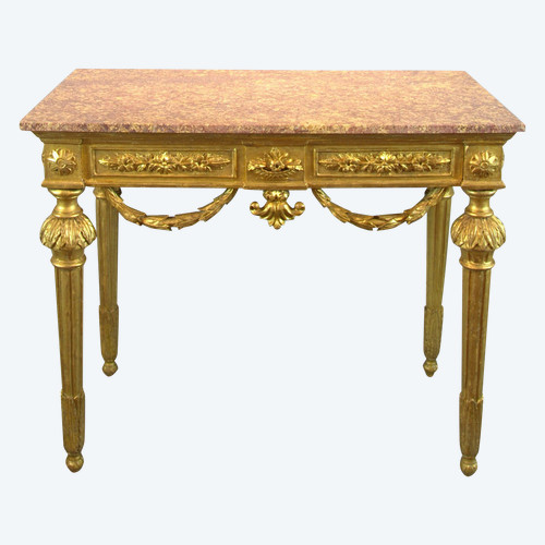 Louis XVI Console In Golden Wood, Genoa Around 1785