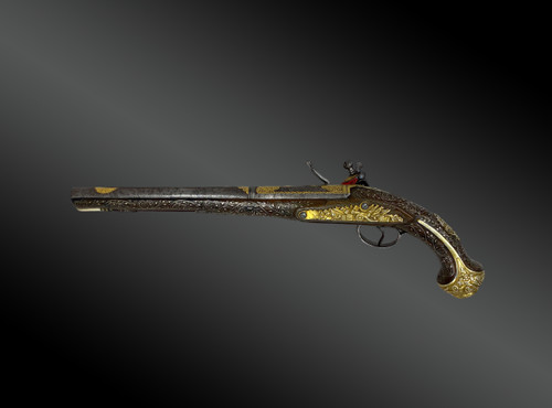 Luxury flintlock pistol, for the Ottoman France market, 19th century