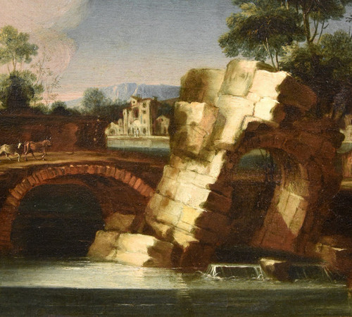  Paolo Anesi (rome 1697 - 1773), River Landscape Of The Lazio Countryside