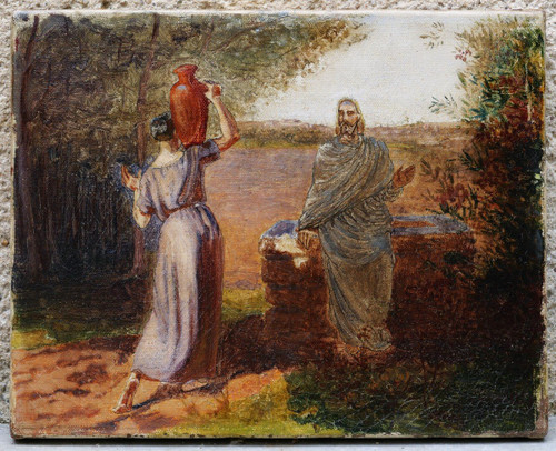 FRENCH School circa 1860, Christ and the Samaritan Woman