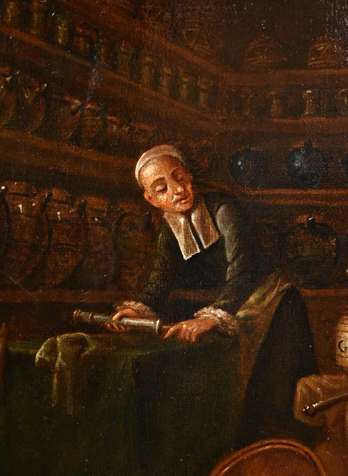 Il Farmacista Nel Suo Laboratorio, Giovanni Domenico Valentino (roma 1630 - Imola 1708)