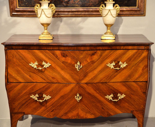 Splendid Louis XV Commode With Two Drawers, Genoa, First Half Of The Eighteenth Century