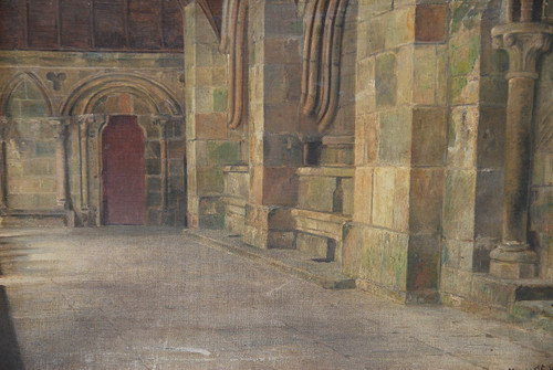 Le Mont Saint Michel Intérieur , Oil Signed D 'entragues