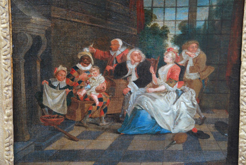 Harlequin, Interior Scene, 18th century