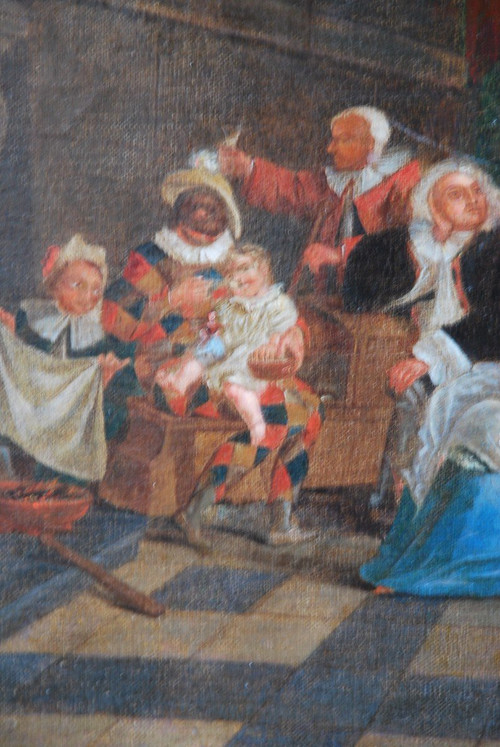 Harlequin, Interior Scene, 18th century