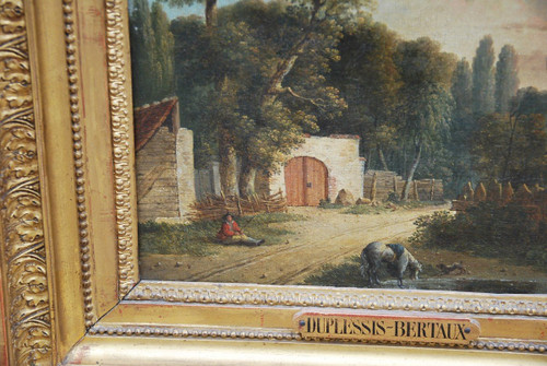 Paysage De Campagne Attributed to Duplessis Bertaux 19th century