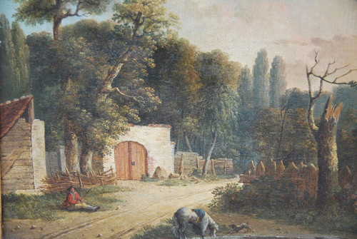 Paysage De Campagne Attributed to Duplessis Bertaux 19th century